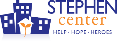 logo for Stephen Center. Help. Hope. Heros.